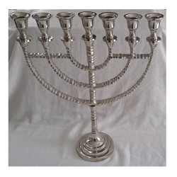 Silver-plated Menorah Candle Holder